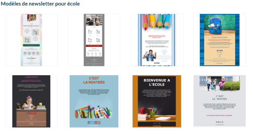 Modeles pour les campagnes de rentree scolaire