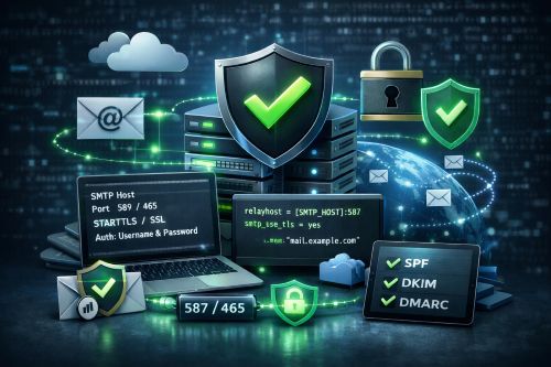 Relais SMTP sécurisé (hébergé en Suisse) pour l'envoi d'e-mails transactionnels
