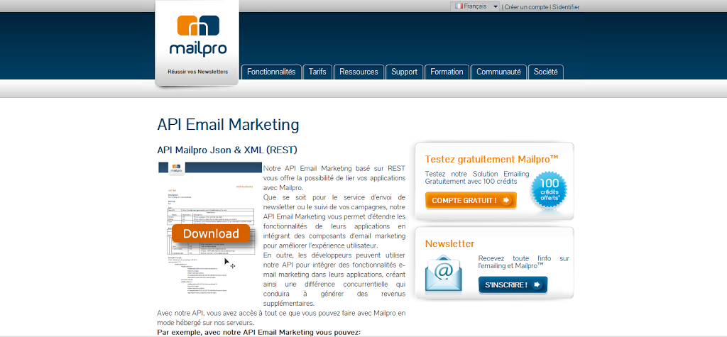 L'API Mailpro est disponible !