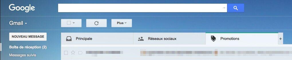 Les onglets de Gmail