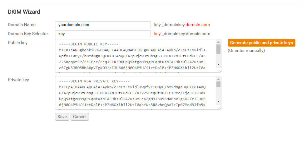 Configurer DKIM