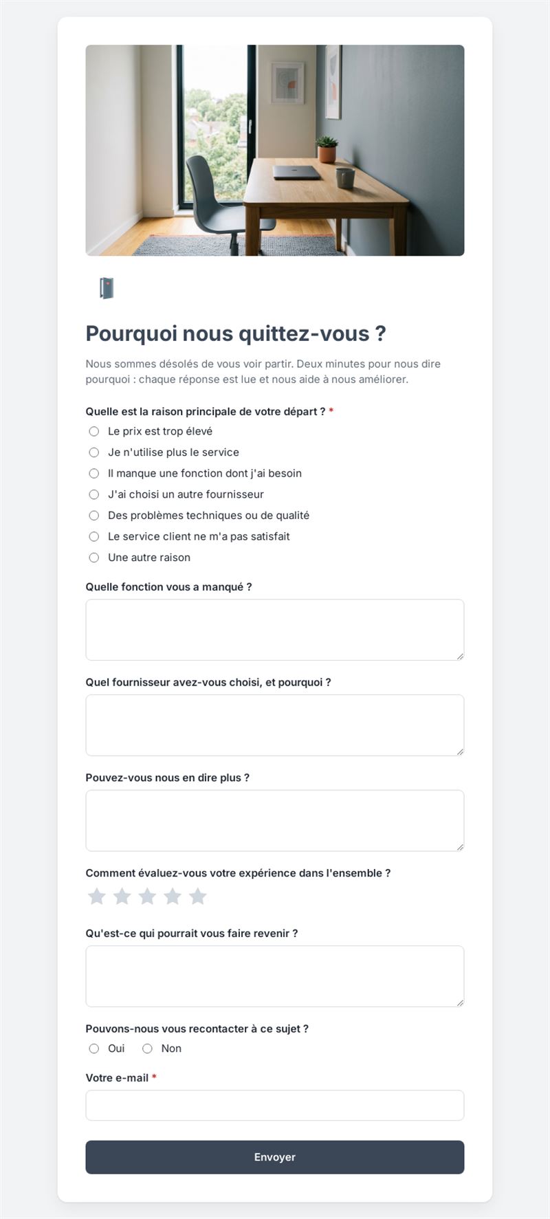 Pourquoi nous quittez-vous ?