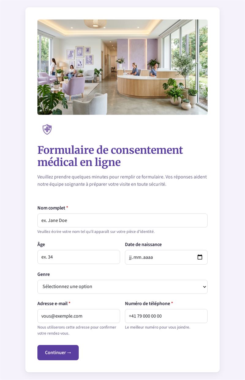 Consentement médical en ligne