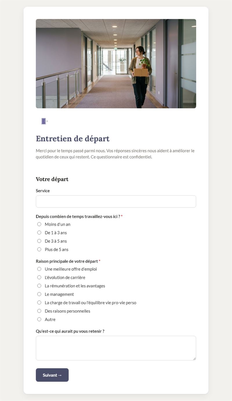 Entretien de départ