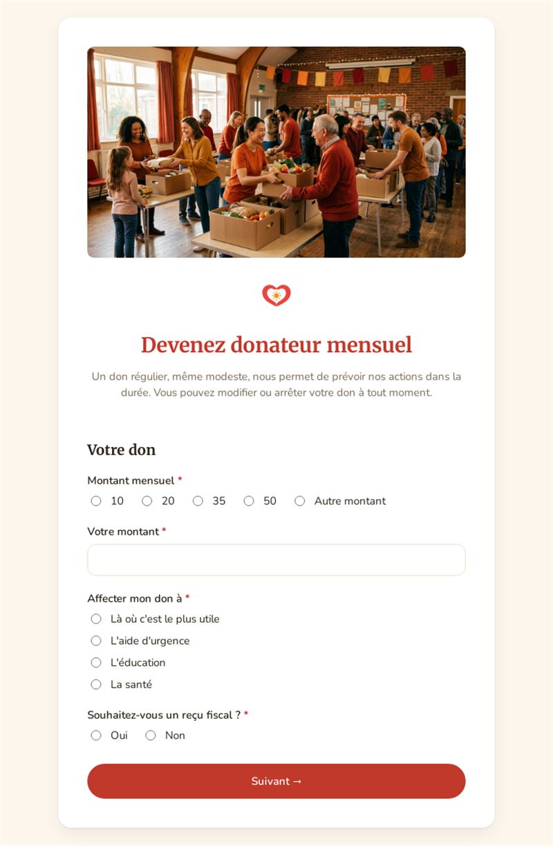 Devenez donateur mensuel