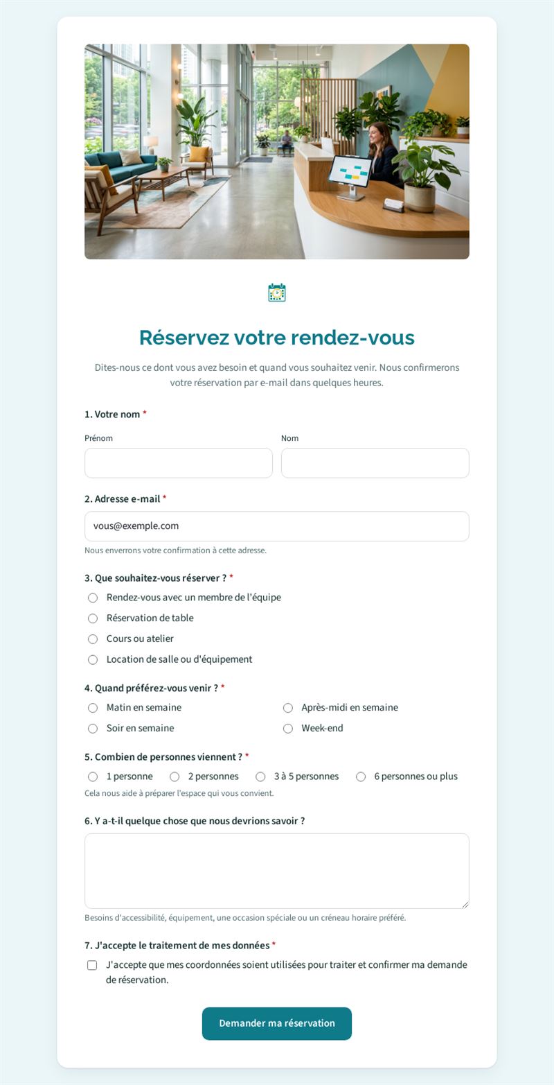 Prise de rendez-vous