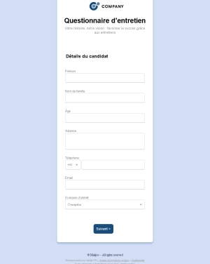 Questionnaire d'entretien structuré