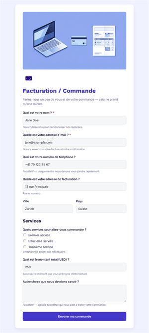 Facturation et commande