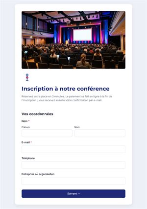 Inscription à notre conférence