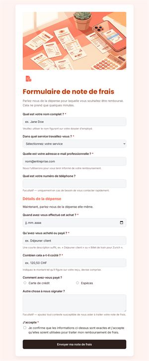 Rapport de dépenses