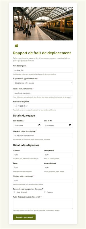 Frais de voyage