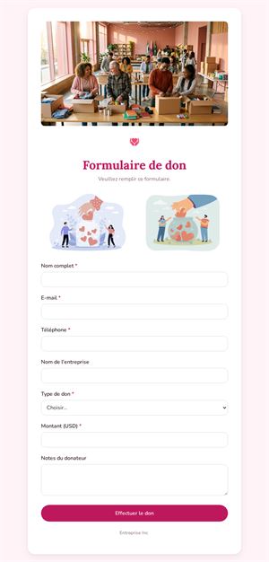 Formulaire de don