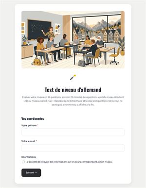 Test de niveau d'allemand
