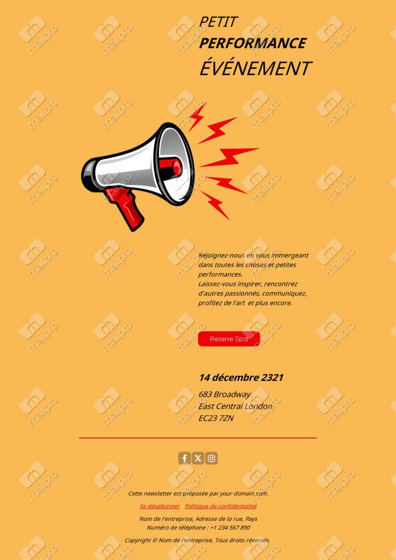 Modèles d’email d’invitation à un événement