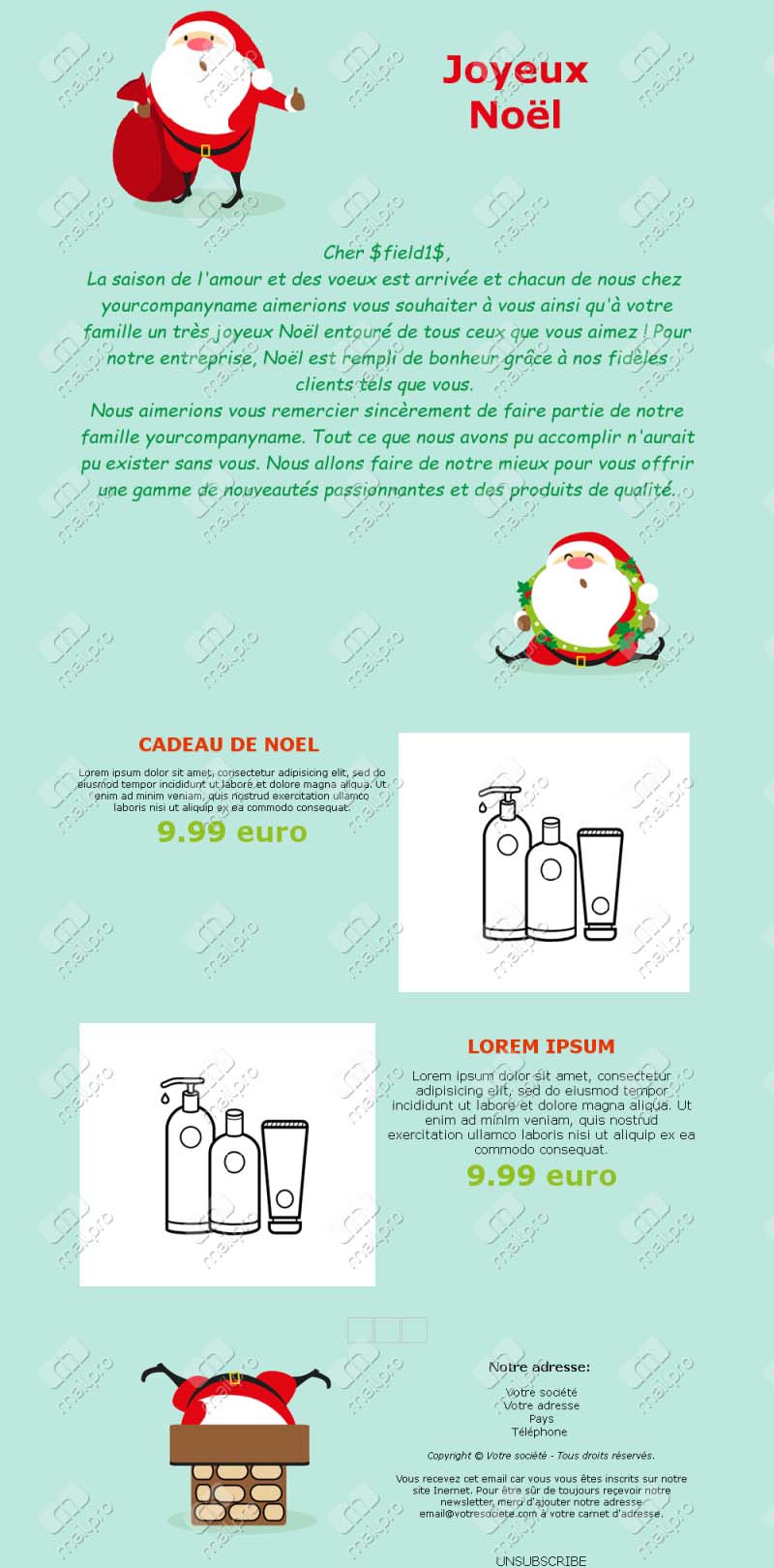 Modèles Email Noël