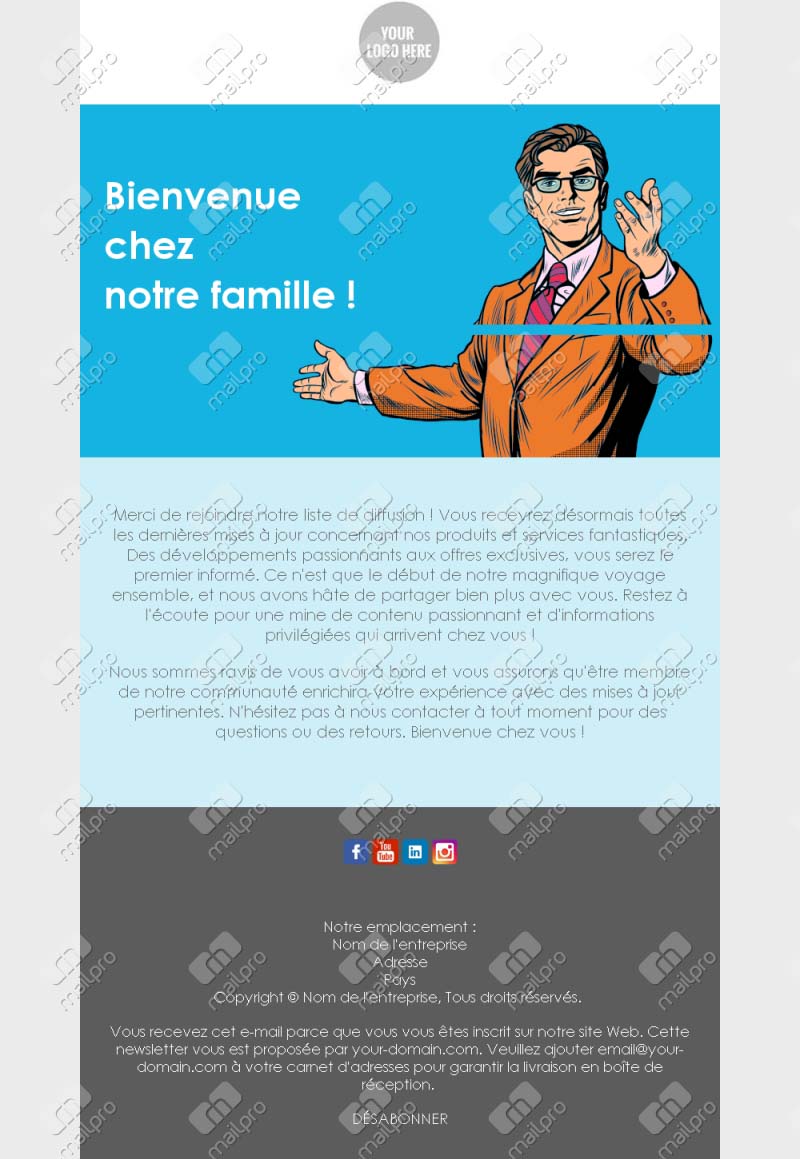 Bienvenue Clients Emails