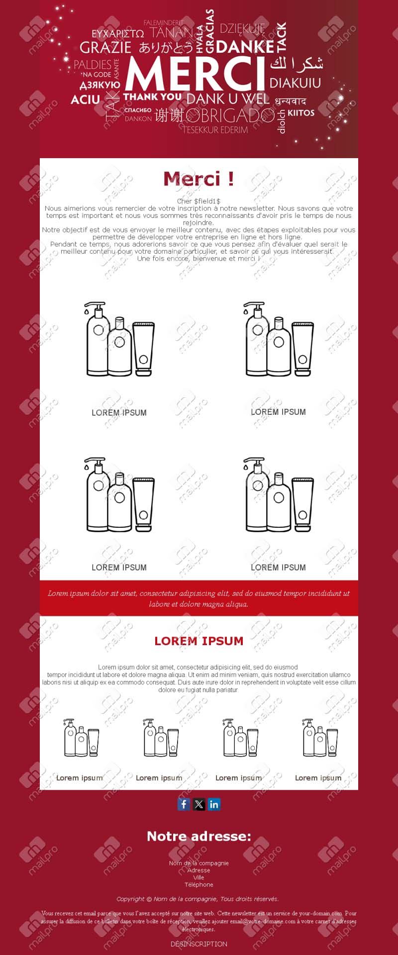 Templates Email Merci Fidélité