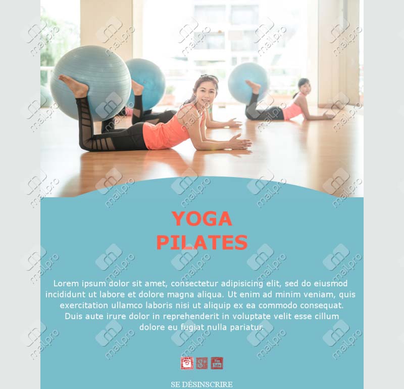 Template Email Pilates 	