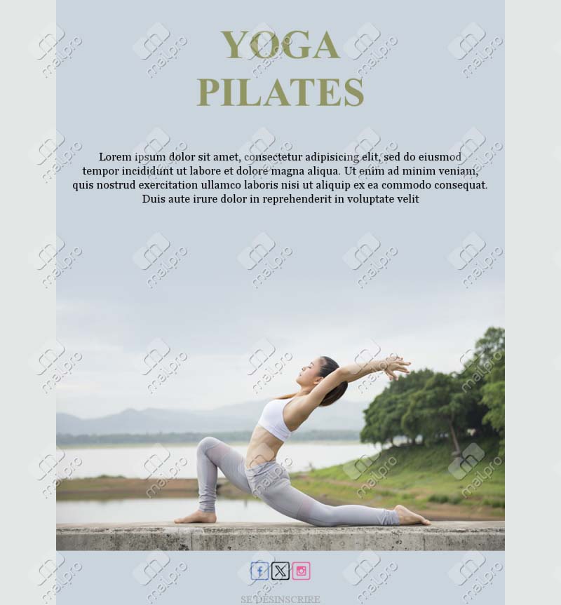 Template Email Yoga Doux