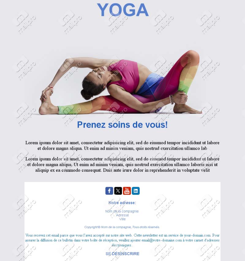Template Email Planning Yoga