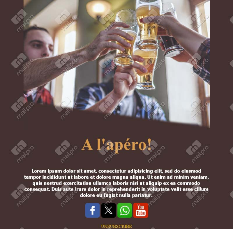 Emails Soirées & Happy Hours