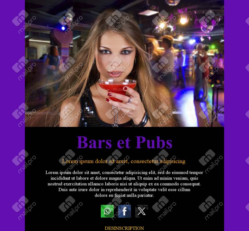 Email Annonces d'Événements