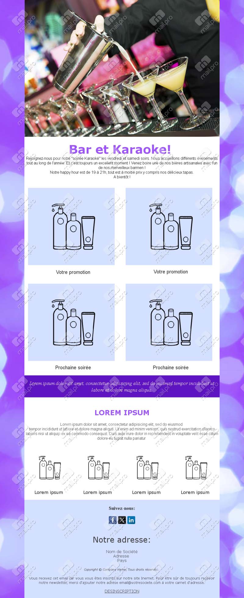 Modèles Email Bars & Pubs