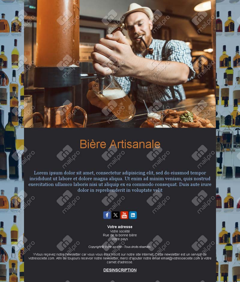 Emails Menus & Dégustations