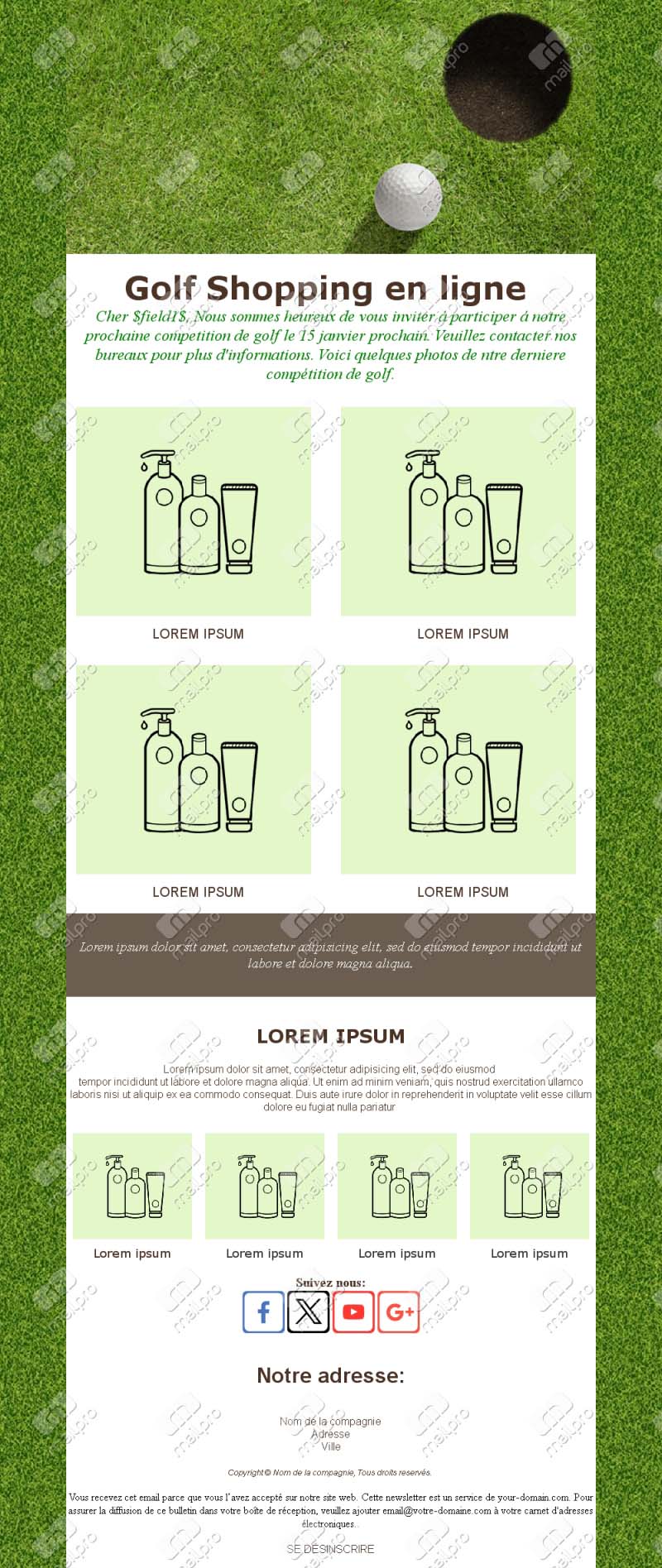 Newsletter Golf France