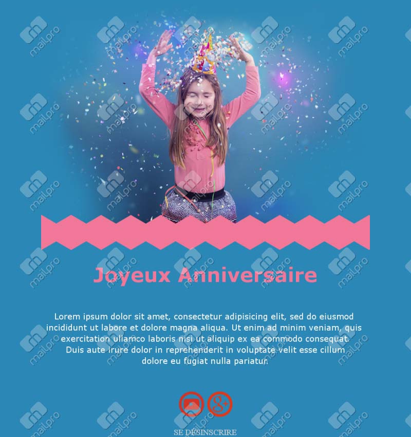 Email Anniversaire Fidélité