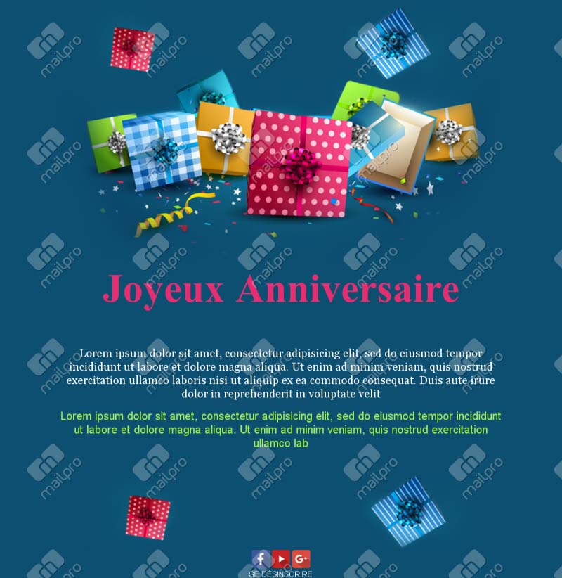 Email Anniversaire Client Premium