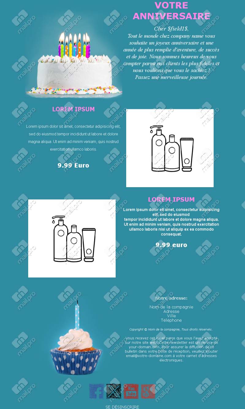 Email Anniversaire Entreprise