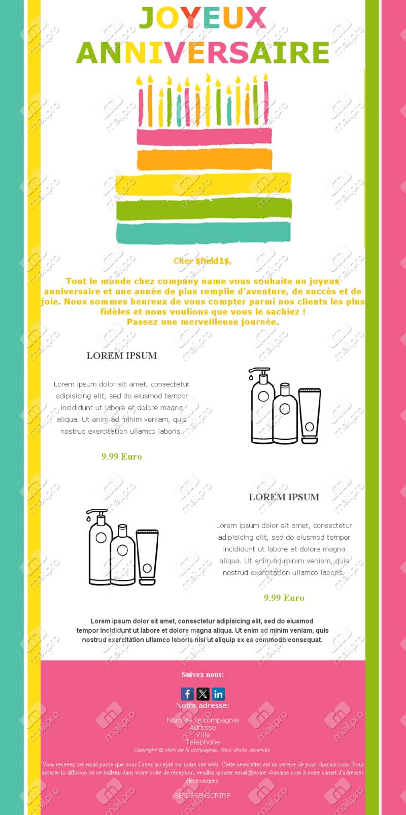 Newsletter Anniversaire 