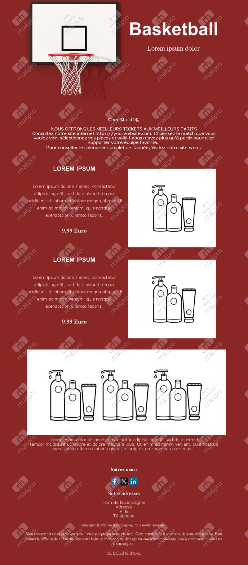 Basketball Event Newsletter