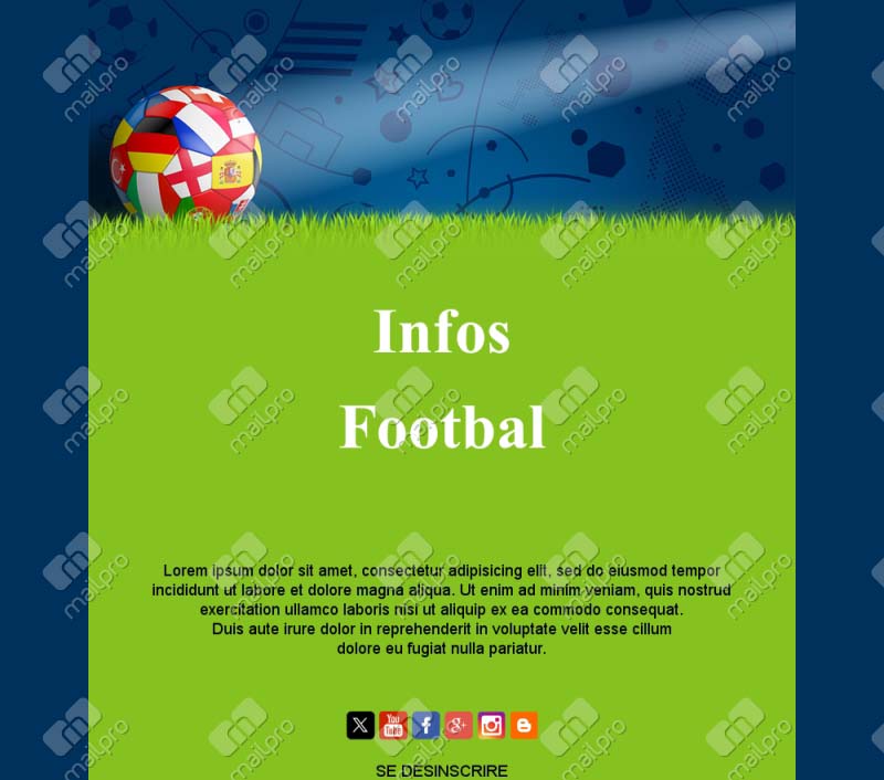 Modèles Email Football