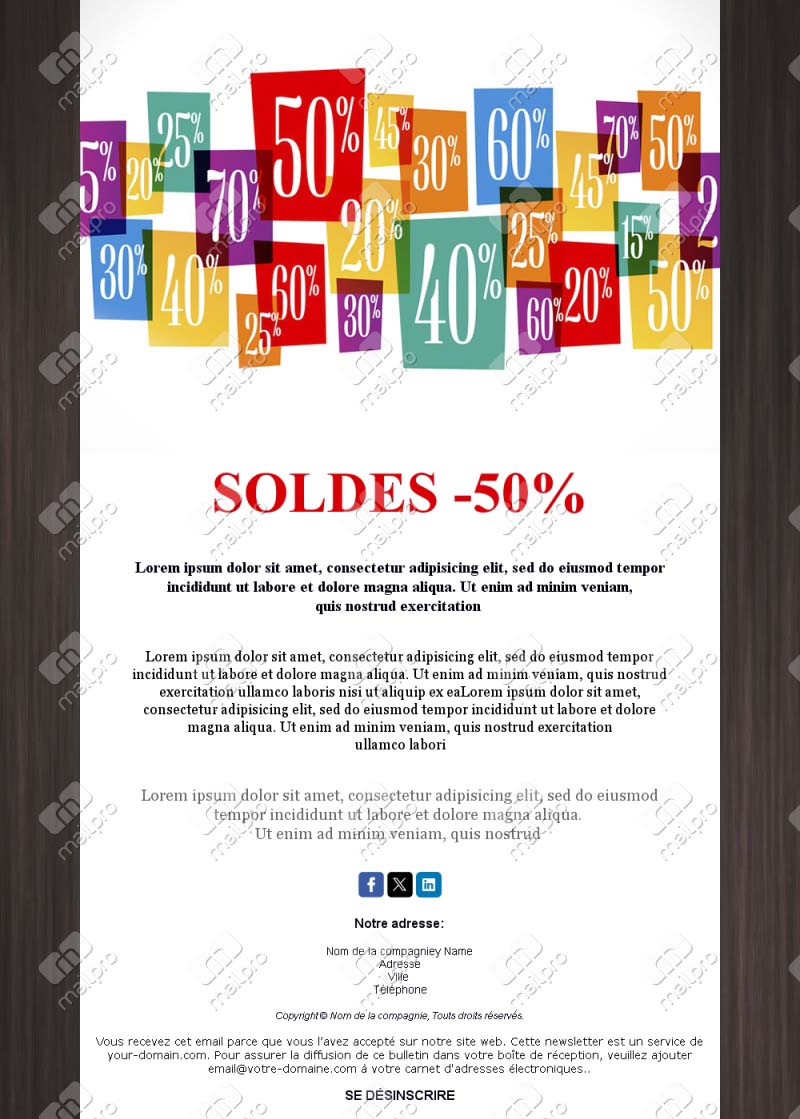 Email Vente Offres Spéciales