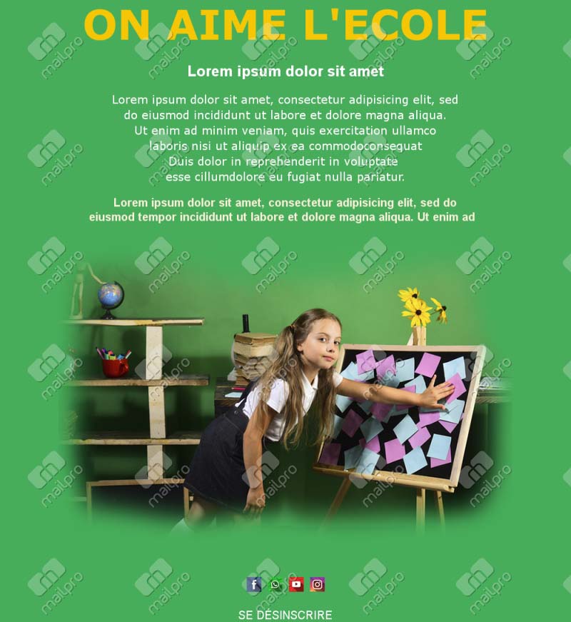 Modèle Email Nouvelle Année Scolaire	