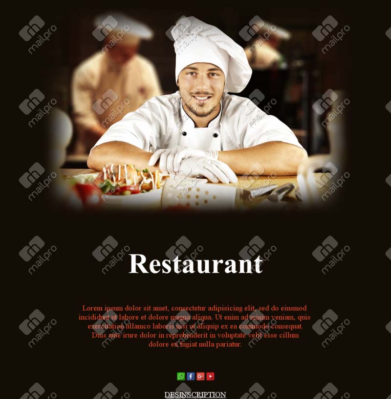 Livraison & Take Away Email