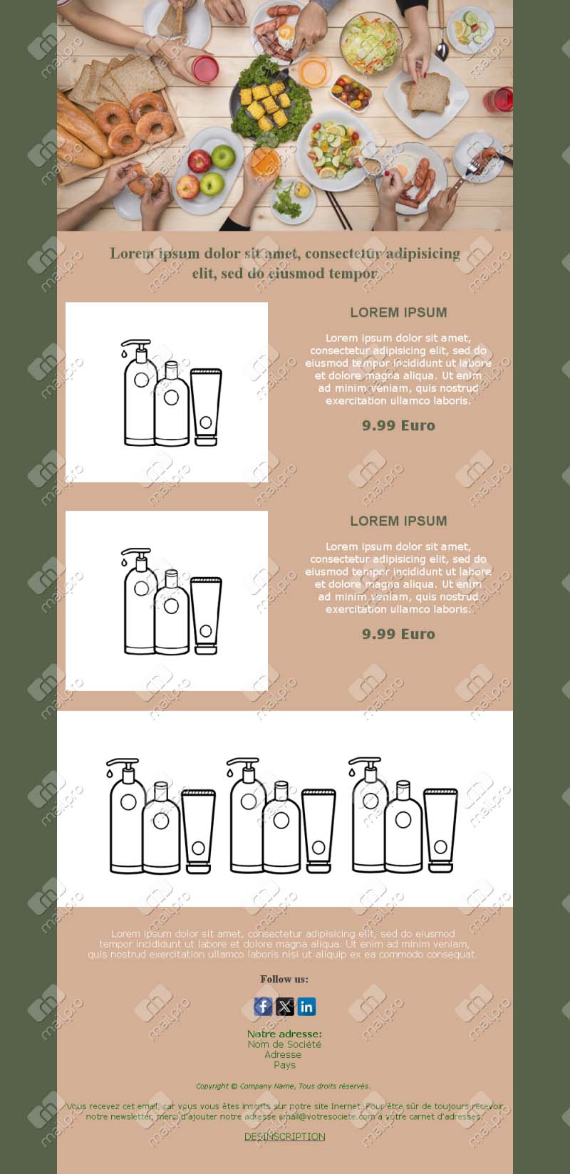 Emails Lancements Menu