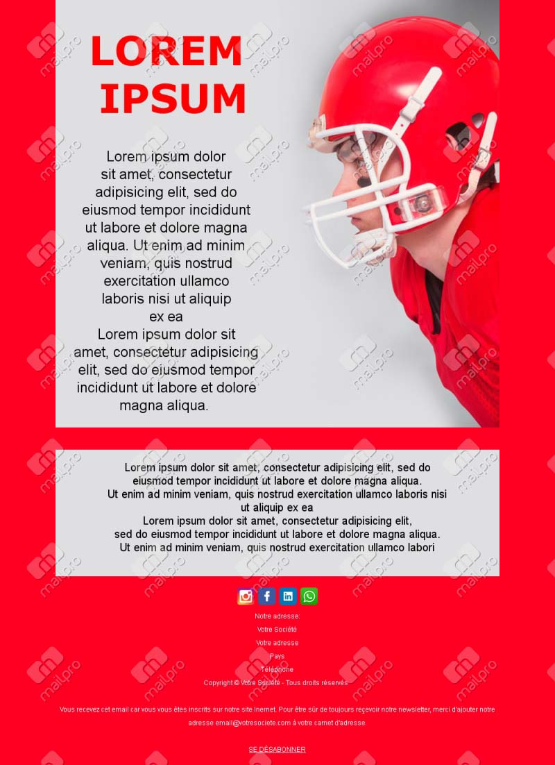 Offre Équipement Football