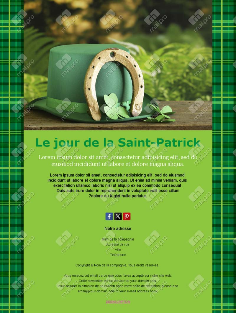 Emails Festifs Irlandais