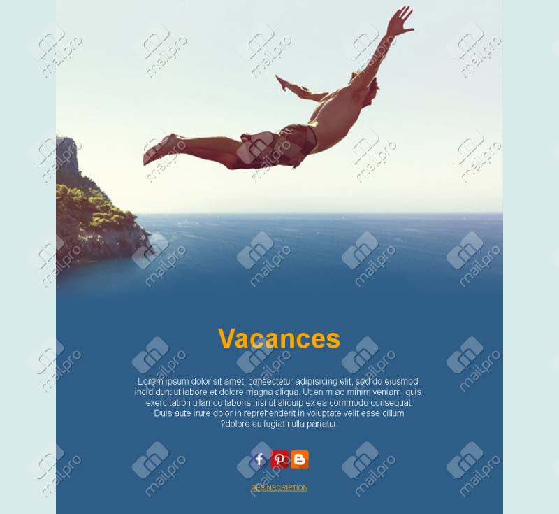 Templates pour Vacances