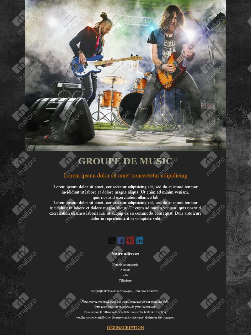 Emails musicaux vibrants