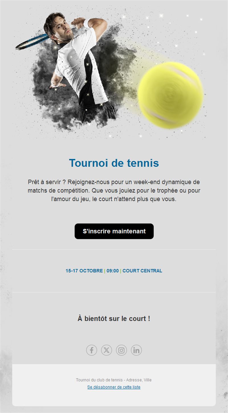 Exciting Tennis Match Templates