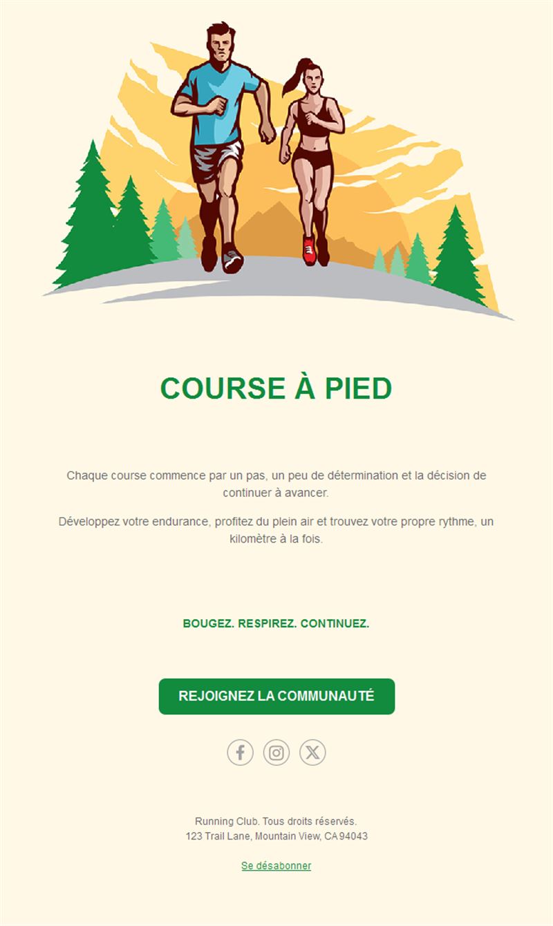 Energizing Running Event Templates