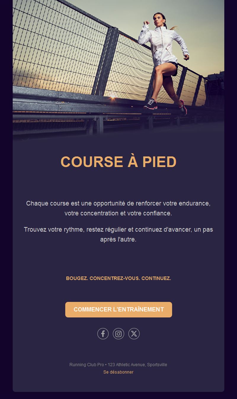 Energizing Running Event Templates