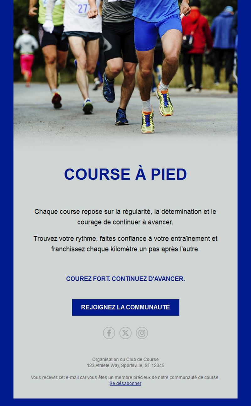 Energizing Running Event Templates