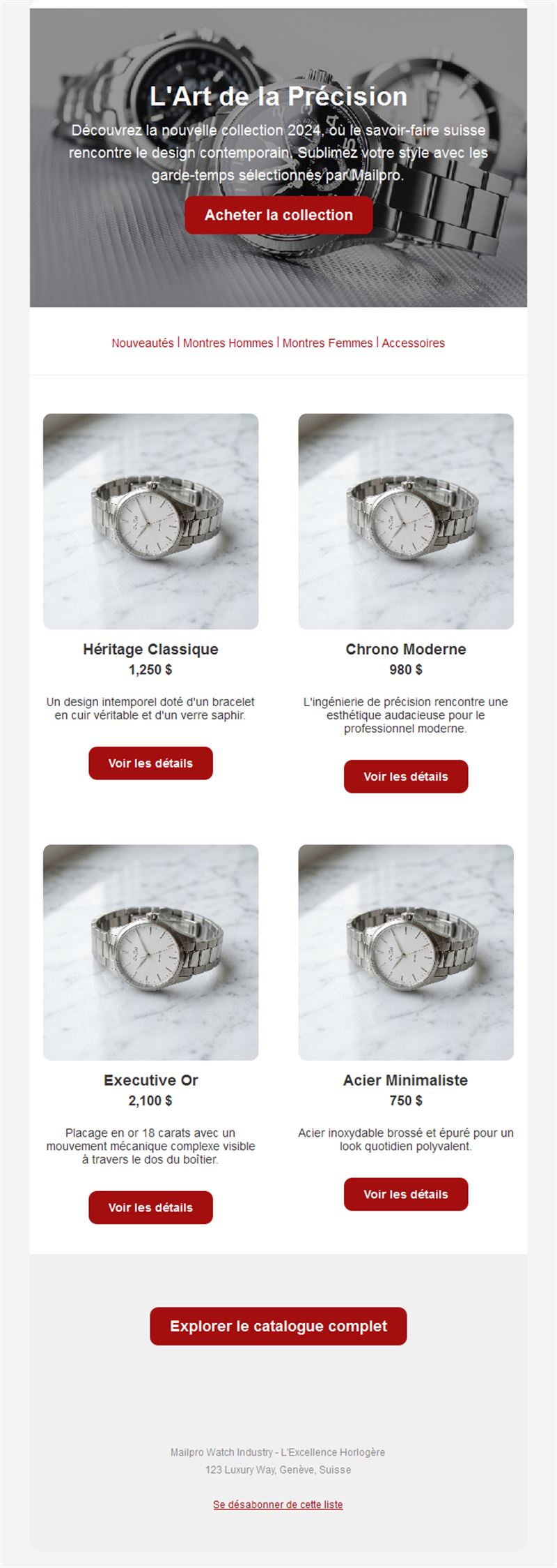 Luxury Watch Collection Templates