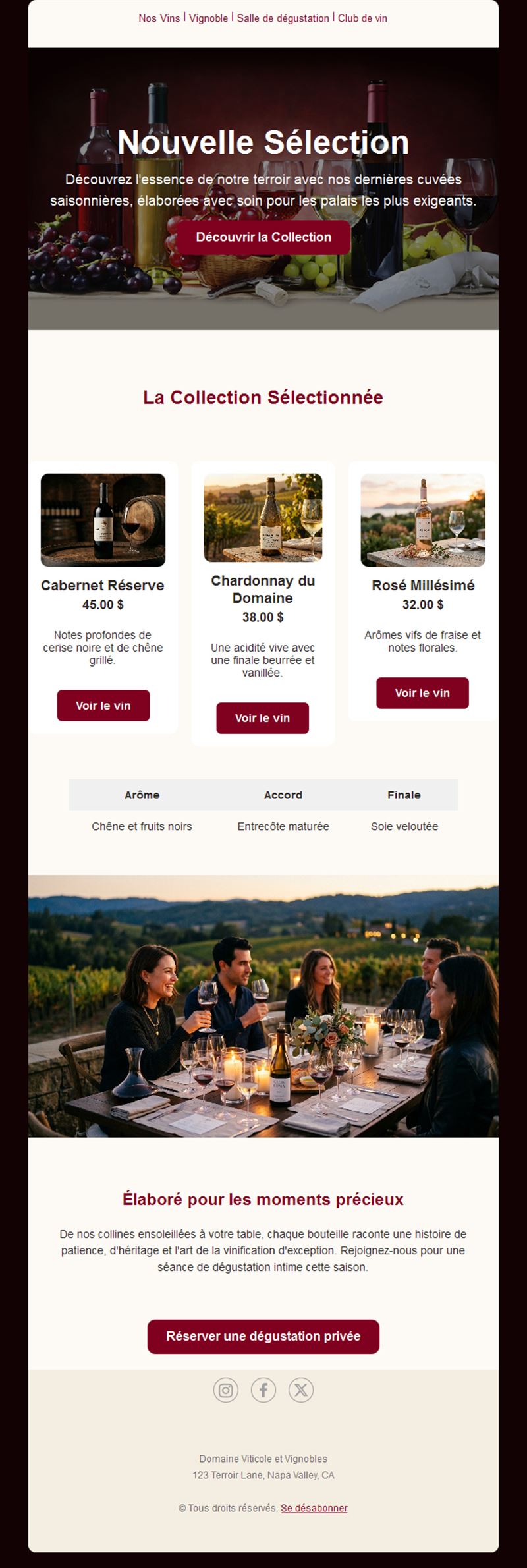 Vineyard Email Designs