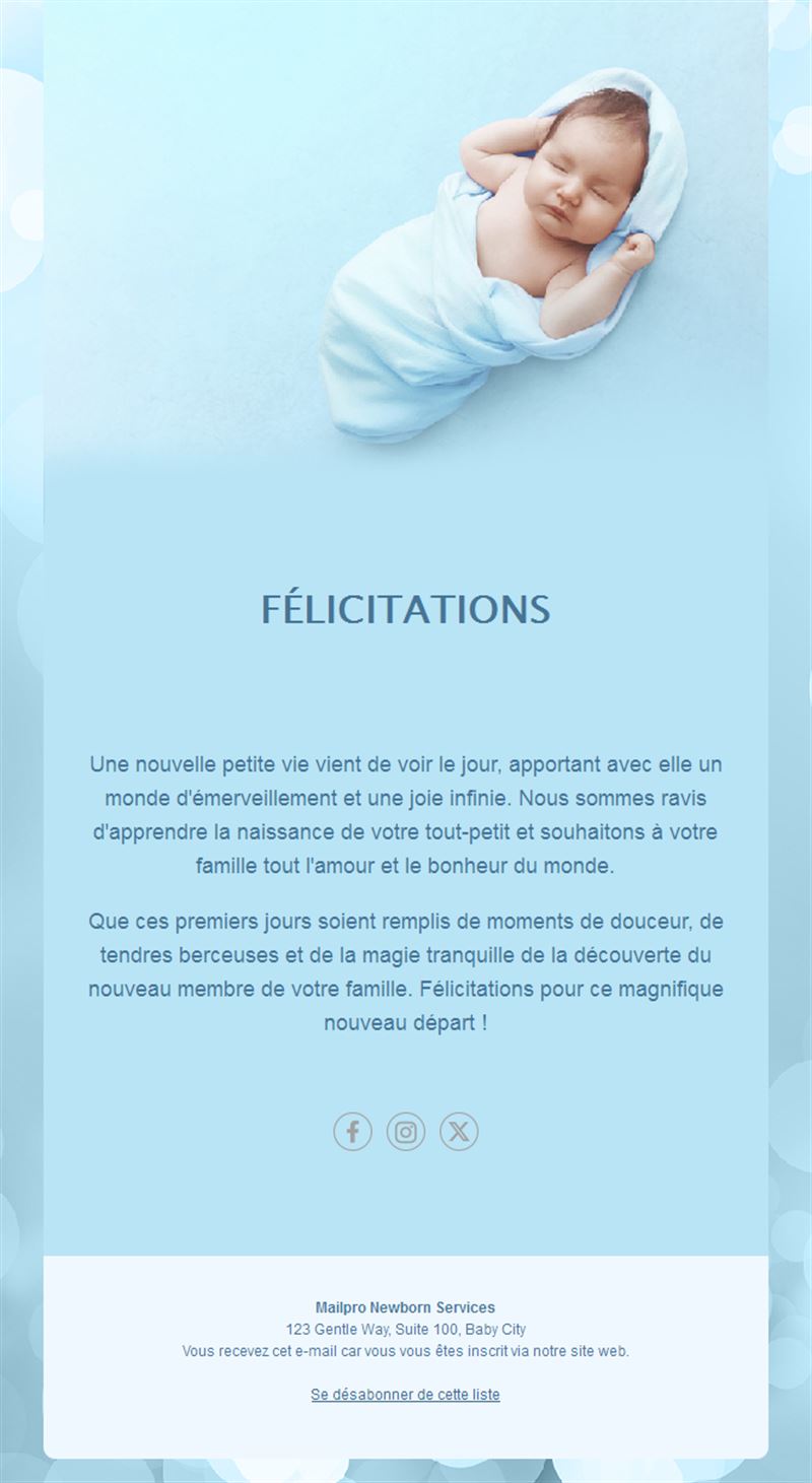 Newborn Celebration Emails